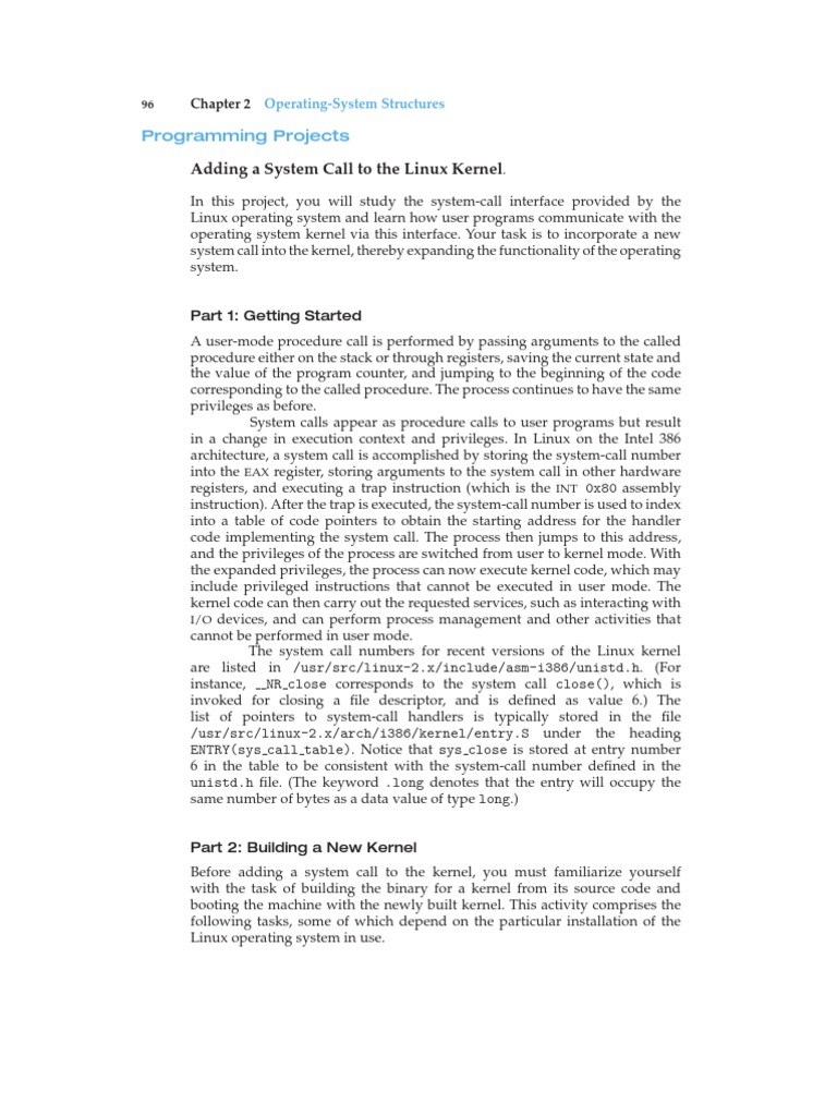 Add System Call to Linux Kernel Guide | PDF | Kernel (Operating System ...