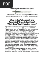 Appointed Times - Defined as Gods Holy Feast Days Starting From Genesis