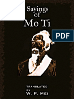 Sayings of Mo Ti