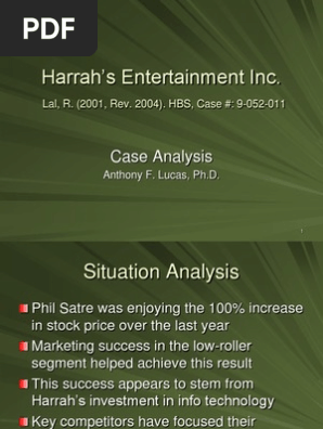 Harrah S Entertainment Inc Pdf Swot Analysis Business Intelligence