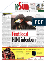 Thesun 2009-06-18 Page01 First Local h1n1 Infection