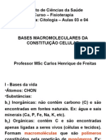 Citologia Fisioterapia Aulas 3 e 4