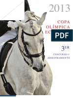 Convocatoria Copa Olímpica de Adiestramiento 2013 y Concurso Nacional # 3