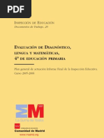 Evaluación diagnóstica 4o EP Lengua y Matemáticas