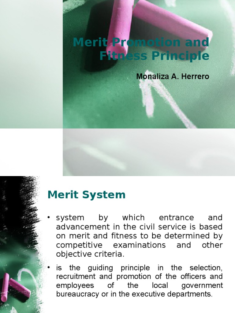 Merit and PromotionMerit and Fitness Principle PDF Competence (Human Resources) Civil Service