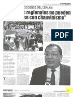Entrevista a Presidente CEPLAN en Semanario Expresion Chiclayo 11.07.2013