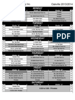 A - Oakville Schedule 2014