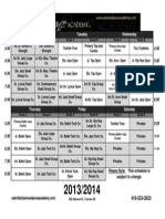 Toronto Schedule 2014