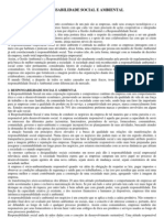 Problemas Socias e Ambientais - Responsailidade Social e Ambiental