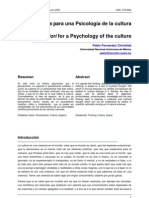 A prioris para una psicología de la cultura