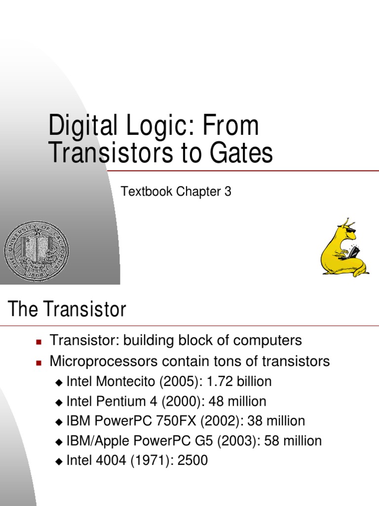 Digital Logic: Transistors to Gates | PDF | Cmos | Mosfet