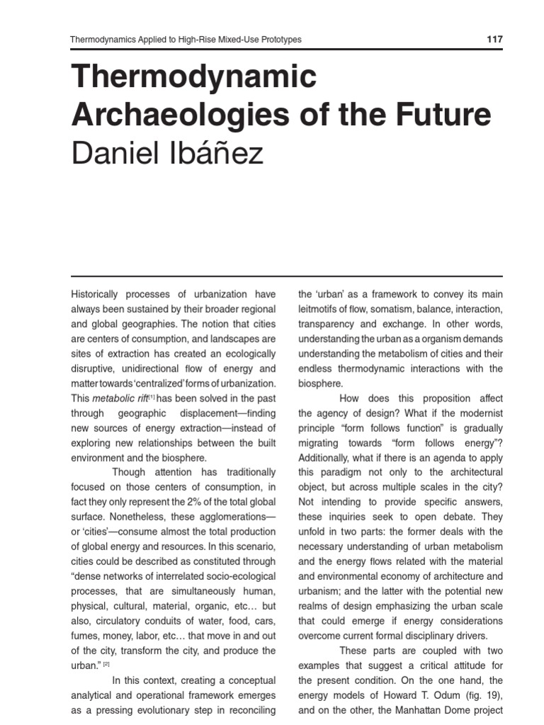 Thermodynamic Archaeologies of the Future | PDF | Ecology | Thermodynamics