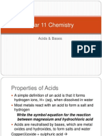 Year 11 Chemistry: Acids & Bases