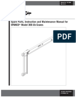 Spare Parts, Instruction and Maintenance Manual For Spanco Model 300 Jib Cranes