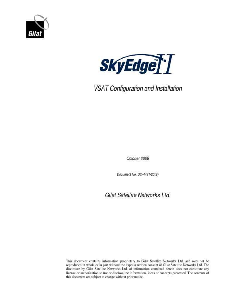 Vsat Configuration And Installation Gilat Satellite Networks Ltd Pdf