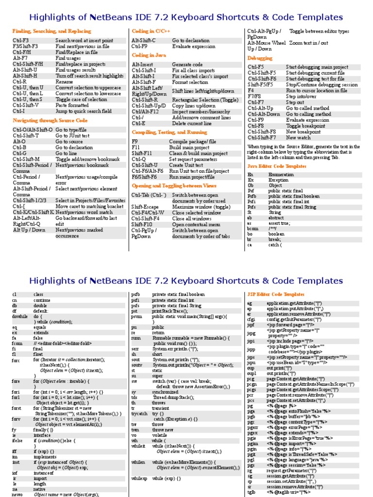 Shortcuts | PDF