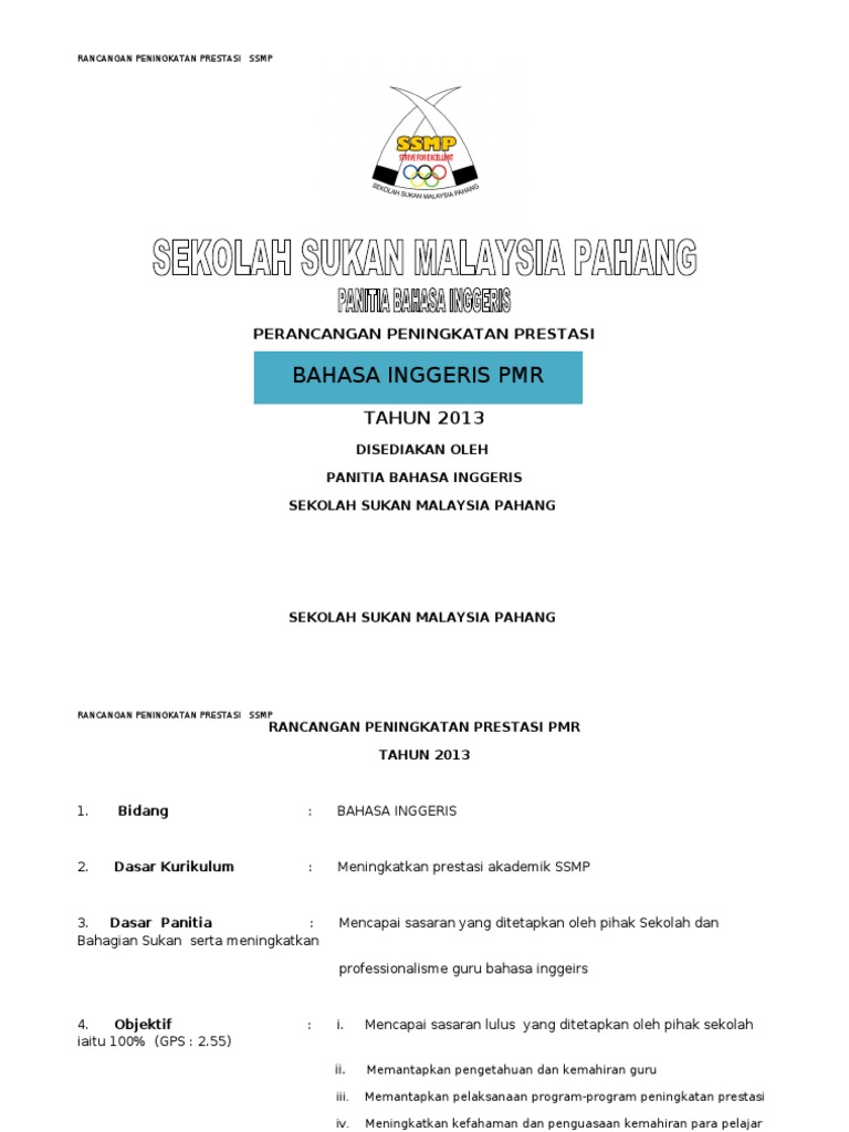 Contoh Program Peningkatan Akademik