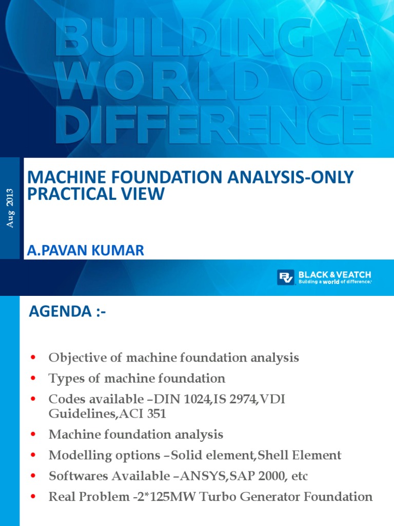 Machine Foundation Design Analysis | PDF | Normal Mode | Mechanics