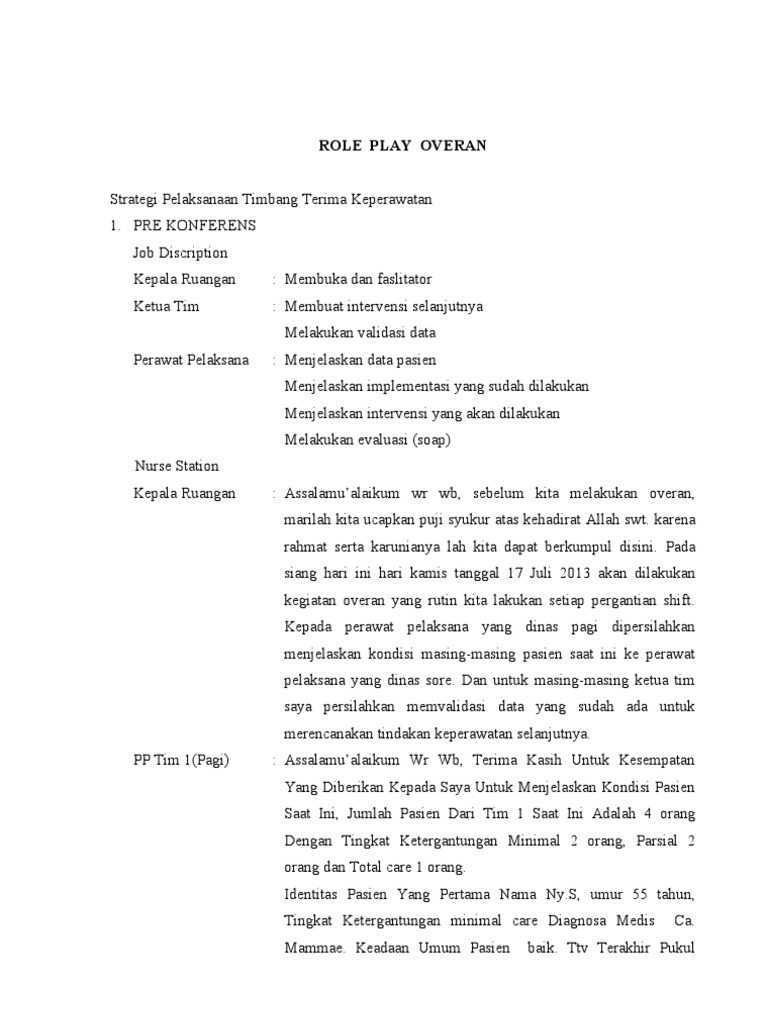 Dialog Role Play Timbang Terima Copy