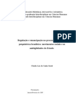 Regulação e Emancipação No Processo Da Reforma Psiquiátrica Brasileira - Movimentos Sociais e As Ambigüidades Do Estado