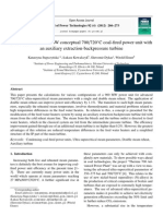 Calculation of A 900 MW Conceptual 700/720 C Coal-Fired Power Unit With An Auxiliary Extraction-Backpressure Turbine PDF