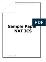 BUITEMS Entry Test Sample Paper NAT ICS