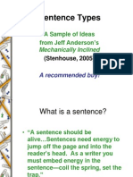 Sentence Types From Mechanically Inclined