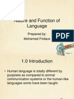 Nature and Function of Language