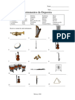 Formacao Musical Ficha Instrumentos Da Orquestra
