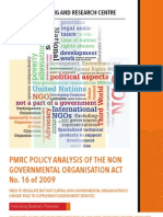 PMRC Policy Analysis of the Non Governmental Organisation Act No. 16 of 2009
