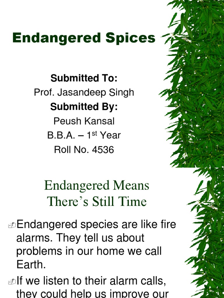 Endangered Species Presentation | PDF | Home & Garden