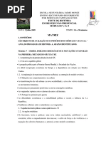 Matriz de História, Módulos 7, 8 e 9,  Julho 2009 