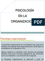 Psicologia en La Organizacion