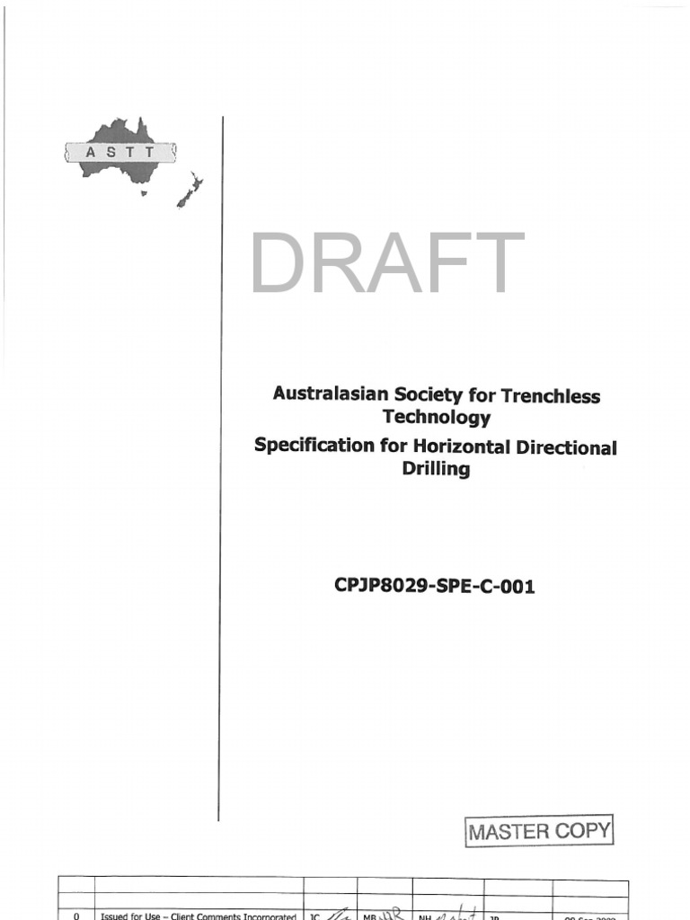 Specification For Horizontal Directional Drilling PDF