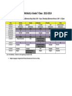 Timetable 2012-13