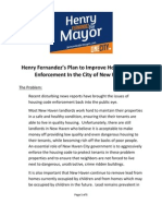 Henry Fernandez's Plans to Improve Housing Code Enforcement in the City of New Haven