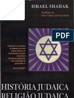 ISRAEL SHAHAK Historia Judaica Religiao Judaica