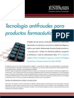 Tecnología antifraudes para productos farmacéuticos