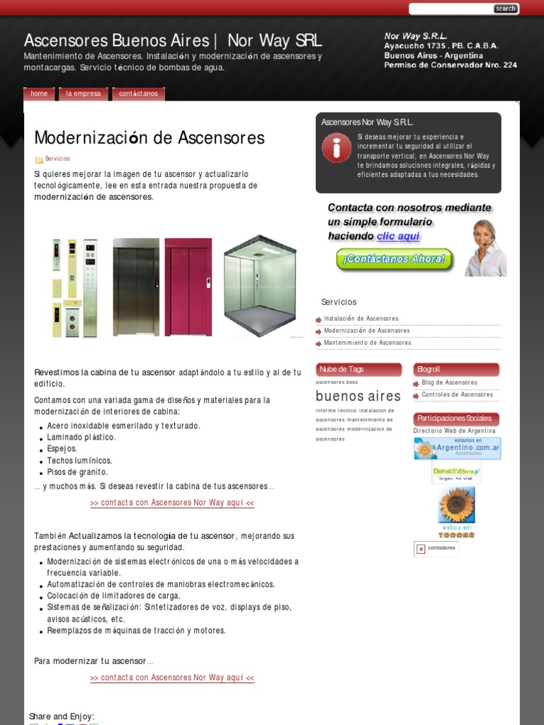 Modernizacion De Ascensores Pdf Ascensor Ingeniería De Transporte