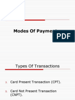 Modes of Payment