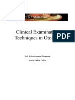 Clinical examination techniques in otology Edition II