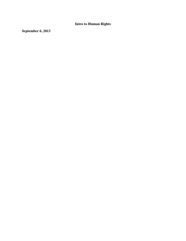 Intro To Human Rights | PDF