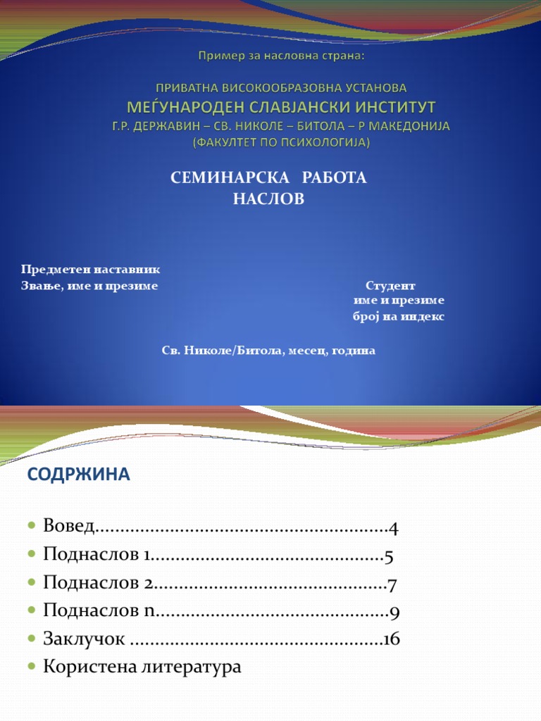 Primer Za Seminarska Rabota Po EP