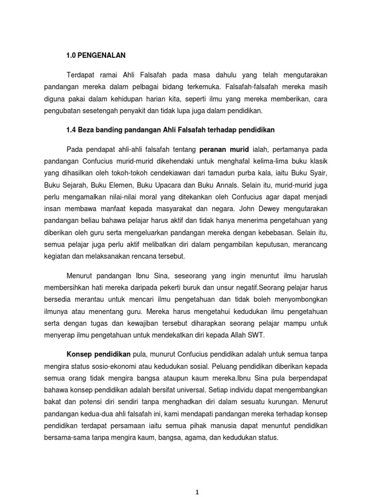 Banding Beza Falsafah Terhadap Pendidikan Pdf