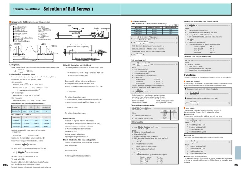 Ball Screw Selection PDF Buckling Torque