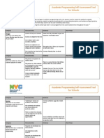 Academic Programming Self Assessment Tool For Schools