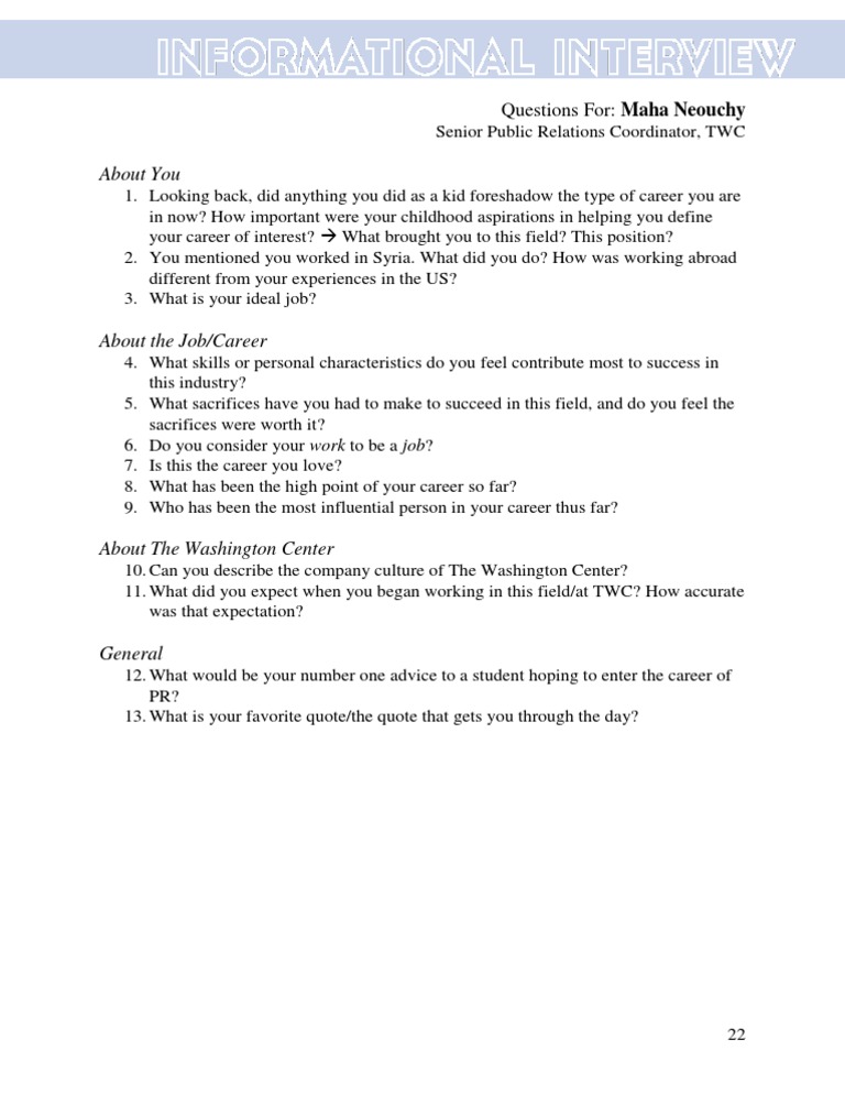 Insights from TWC's PR Coordinator | PDF | Career & Growth | Self ...