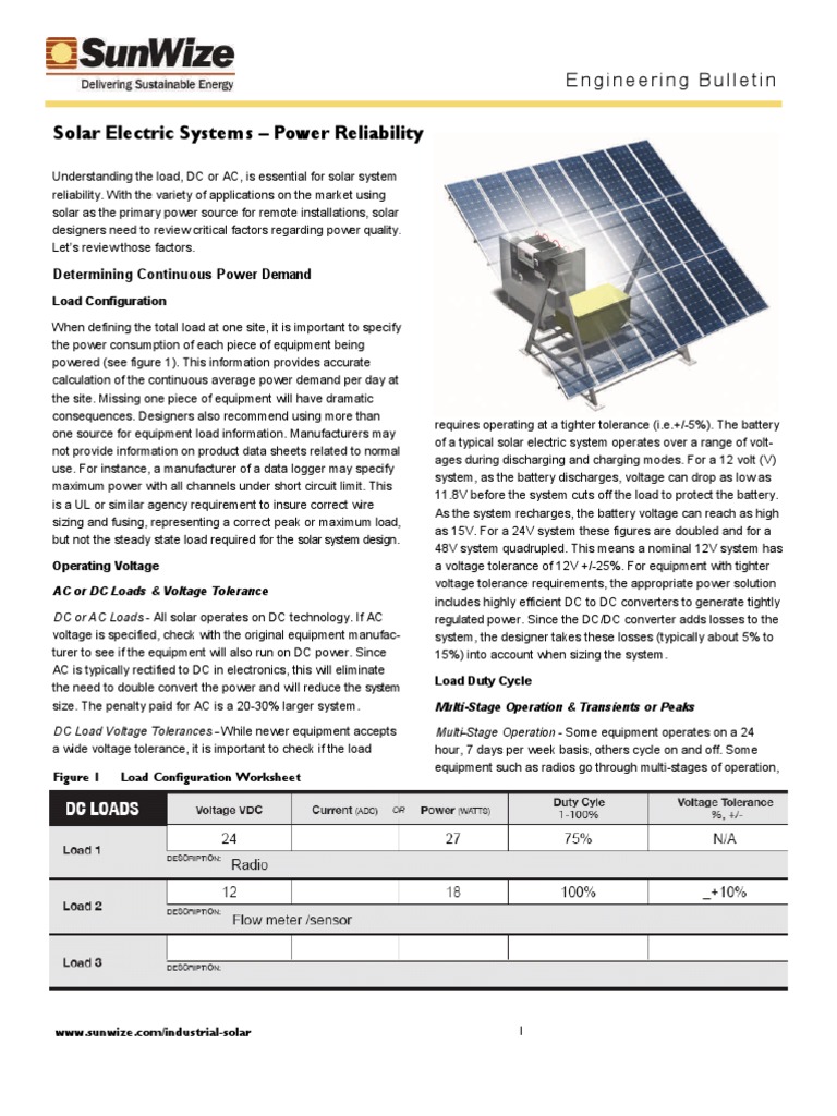 SunWize Solar 0213 | PDF | Photovoltaic System | Direct Current