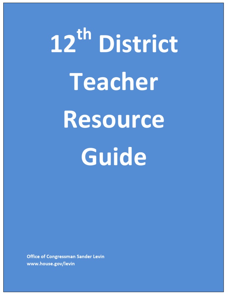 12th District Teacher Resource Guide | PDF | Library Of Congress | Teachers