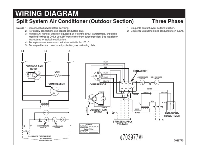 Wiring Diagram-Split System Air Conditioner